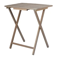 Mainstays Single Folding XL Oversized Tray Table Set, Rustic Gray