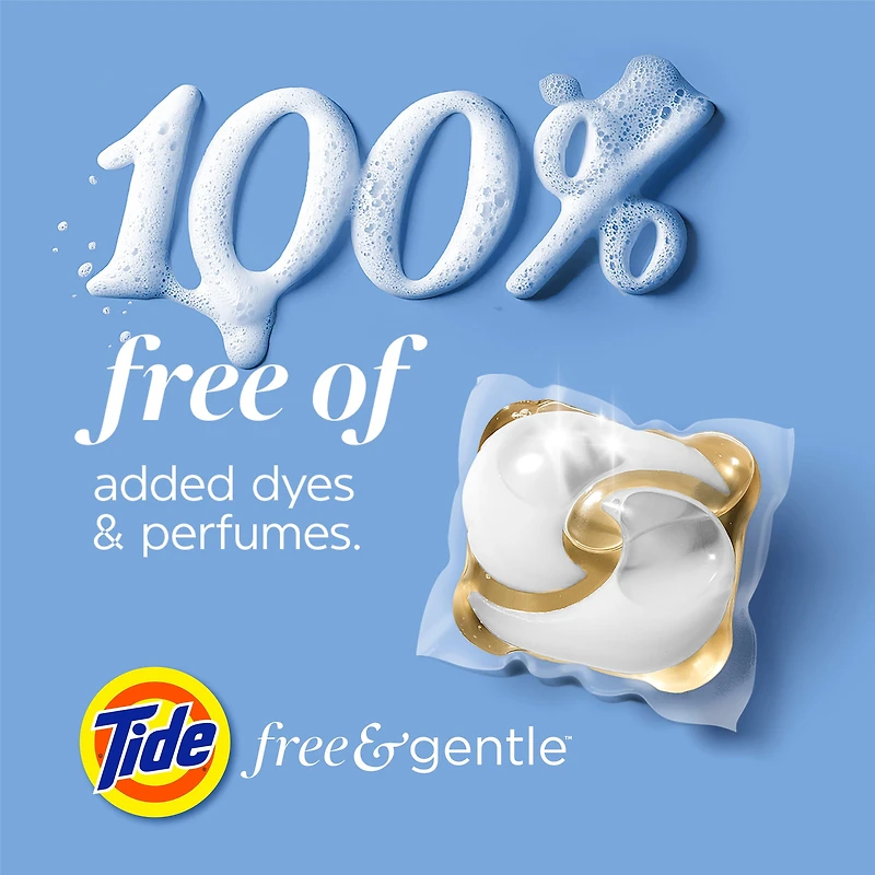 Tide Capsules Pur & Doux Détergent à Lessive Pacs de Savon, Tide Capsules Détergent à Lessive, Pacs de Détergent à Lessive, Détergent à Lessive en Capsules, 76 Unités