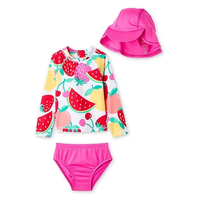Ensemble 3 pièces avec haut anti-UV George pour petites filles