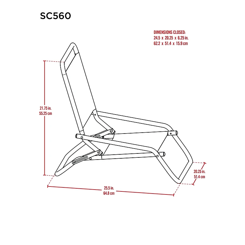 Rio 1 Position Steel Sand Chair