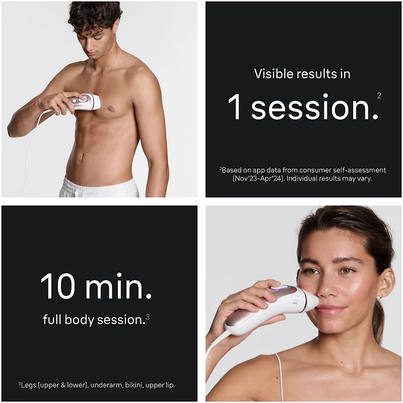 Braun Skin i-Expert Smart IPL PL7243 at Home Laser Hair Removal for Women and Men with App, Premium Pouch, 3 heads, Venus Razor