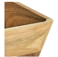 Better Homes & Gardens- Acacia Wood Oval Serving Bowl, Natural Finish Brown