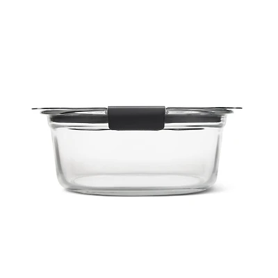 Récipient rond en verre étanche Rubbermaid Brilliance de 6,1 tasse pour la conservation des aliments