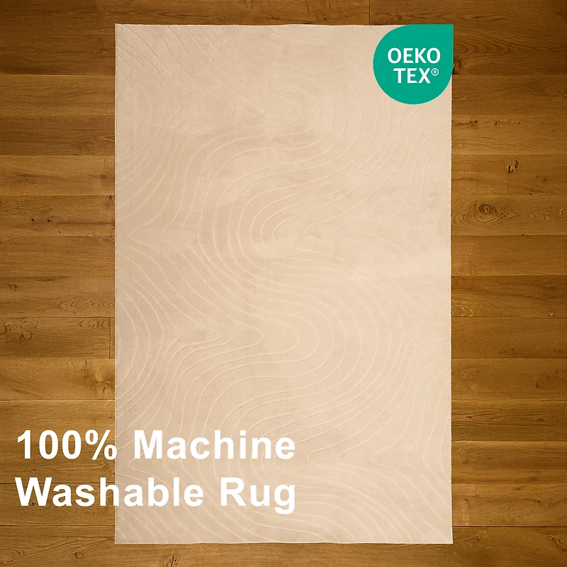 ECARPET Somos Machine Washable Contemporary/Modern Area Rug for Living Room, Bedroom, Dining Entrance