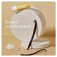 NIVEA Vanilla Buttercream Lip Balm, 24hr hydration, Enriched with shea butter & natural oils, vanilla scent, (2 x 4.8g)