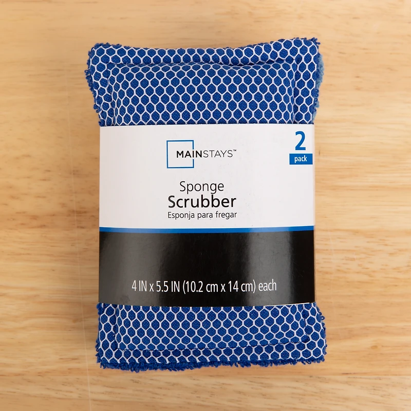 Mainstays 2 Pack Sponge Scrubbers