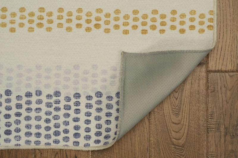 Outdoor Washable Delray Ivory & Blue 3' x 5' Accent Rug