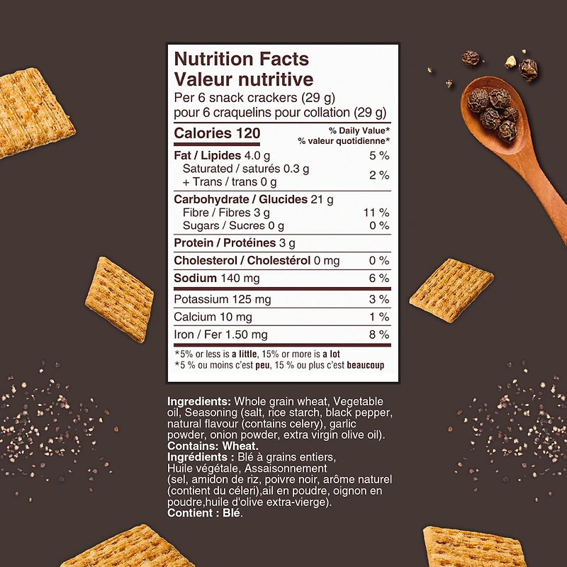 Triscuit Cracked Pepper & Olive Oil Snacking Crackers