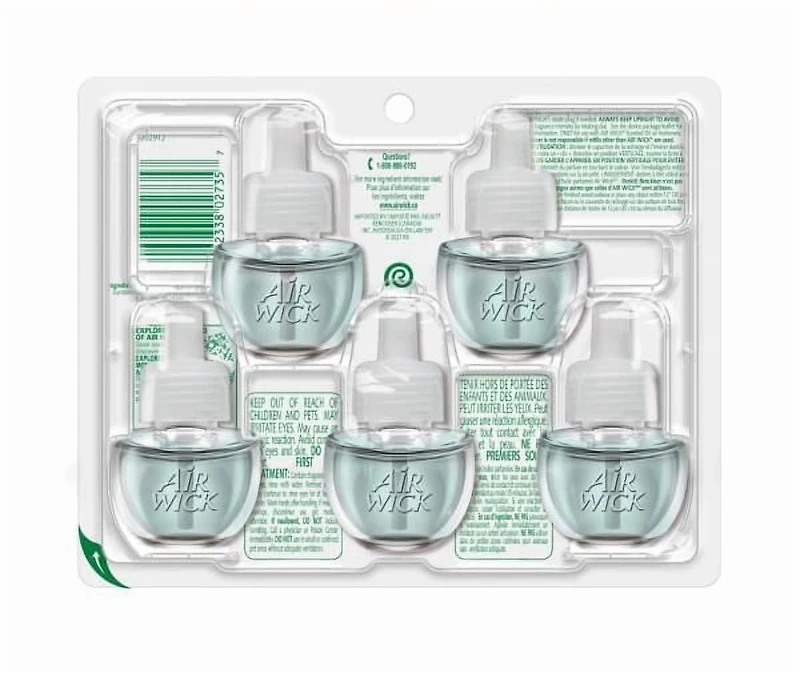 Air Wick Plug In Air Freshener, Scented Oil, 5 Refills, Ocean Breeze