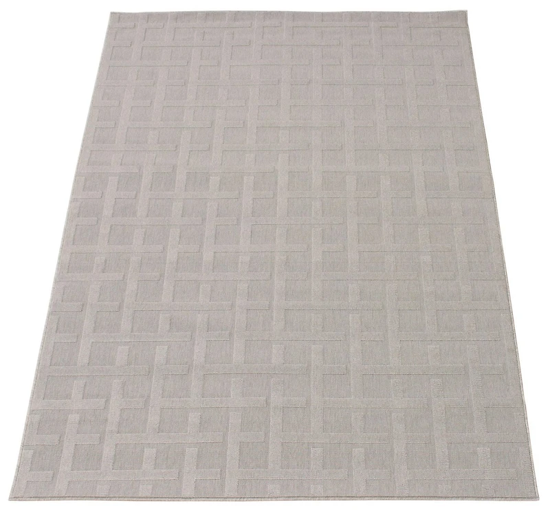 ECARPET Indoor/Outdoor for Balcony, Patio and Garden Villa Grey Rug