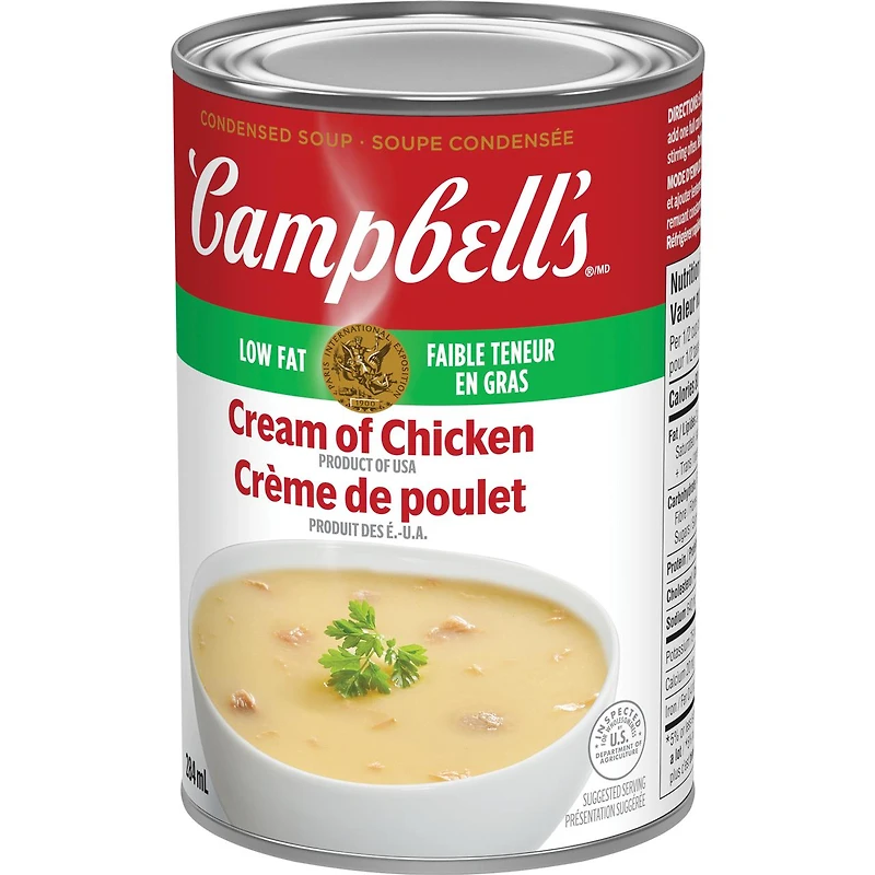 Campbell’s® Condensed Low Fat Cream of Chicken Soup, Shelf Stable