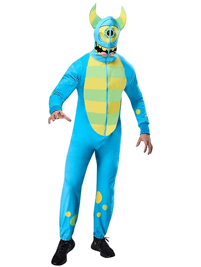 Costume Zipsters Monstre Bleu Masked-Up pour Adultes par Rubies, Unisexe
