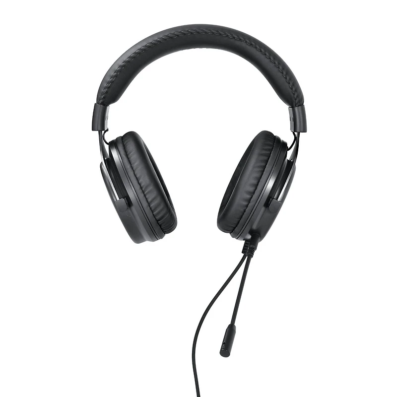 onn. 100027825 Wired Adjustable Over-Ear Gaming Headset with 50 mm Speaker Drivers