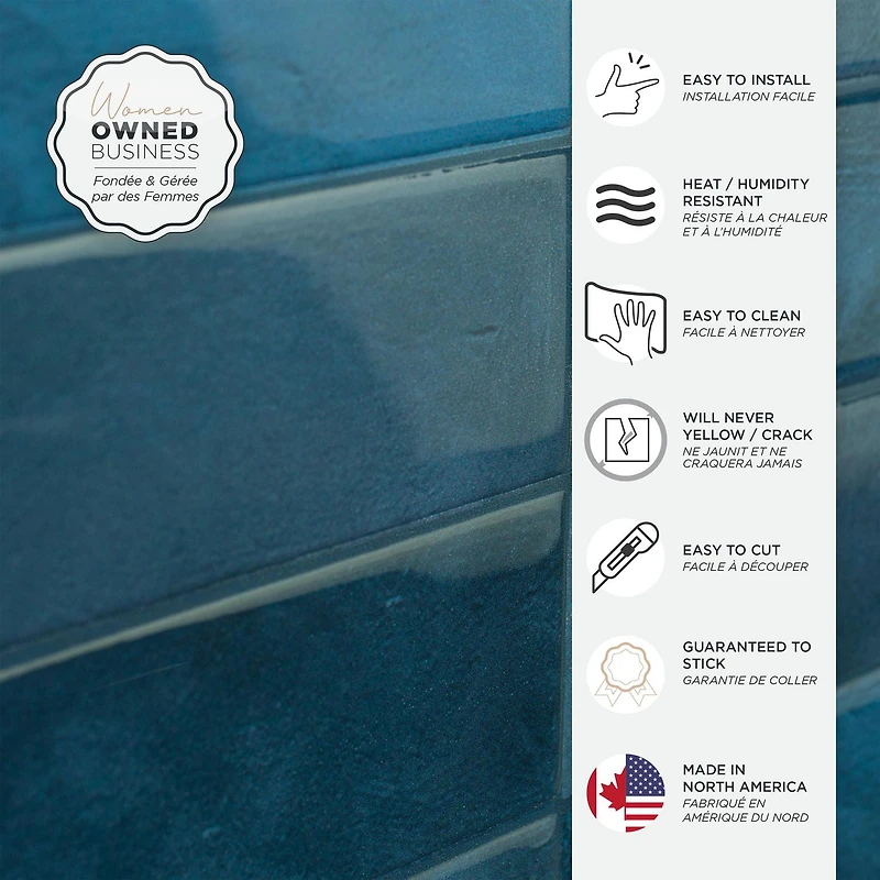 Smart Tiles Tuiles autocollante murale, Morocco Agadir, Pqt-4, 11.43in x 9in
