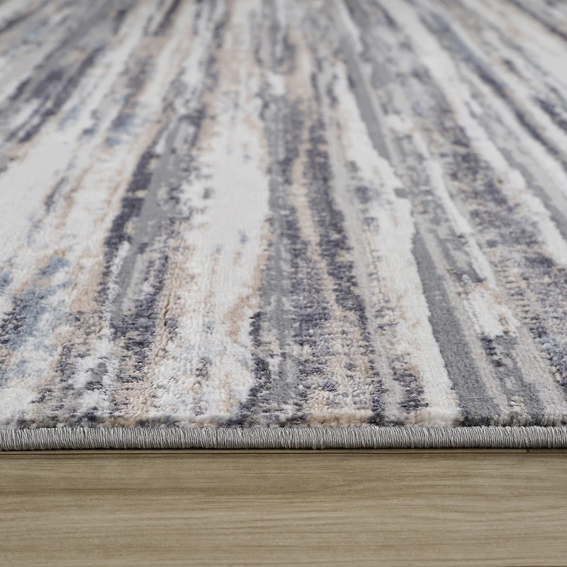 Rug Branch Atlas Lines Indoor Area Rug, Blue Grey, Abstract - Living Room, Bedroom, Dining Room, and Kitchen