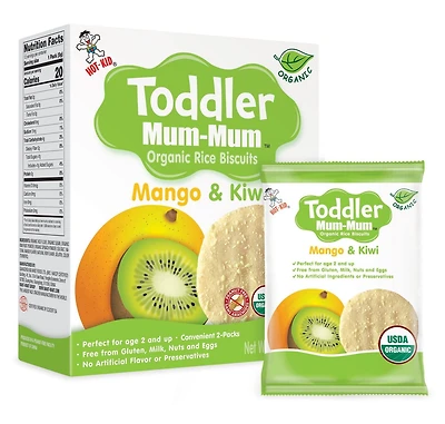 Toddler Mum-Mum Organic Rice Biscuits - Mango Kiwi