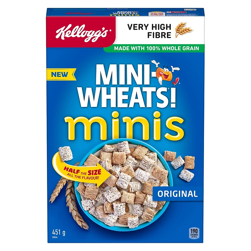 Mini-Wheats® Original Minis Cereal 430g- Ready to Eat Cereal