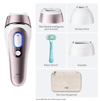 Braun Skin i-Expert Smart IPL PL7243 at Home Laser Hair Removal for Women and Men with App, Premium Pouch, 3 heads, Venus Razor