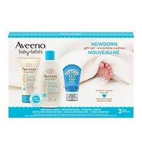 Ensemble-cadeau Départ sain pour nouveau-nés Aveeno Baby, nettoyant pour nouveau-nés, baume pour nouveau-nés, crème Penaten, sans parfum, 3 produits