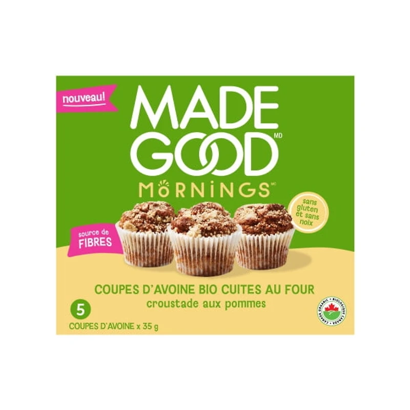 MadeGood Baked Oat Cups – Apple Crumble 5 Cups