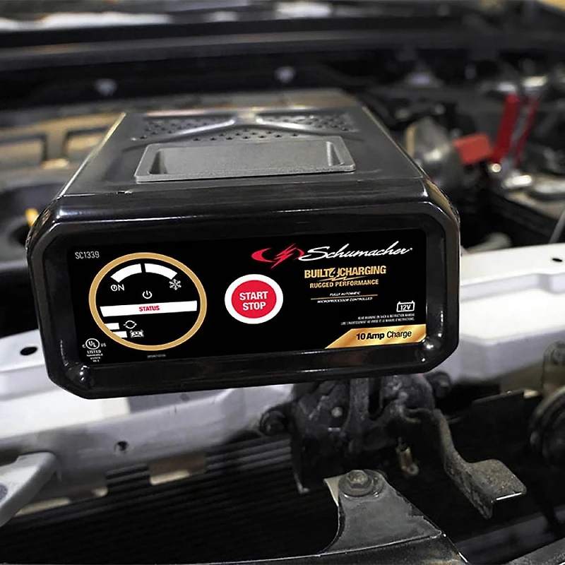 Schumacher Electric 10 Amp 12V Fully Automatic Car Battery Charger and Maintainer, SC1339