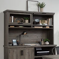 Sauder Aspen Post Large Hutch in Pebble Pine Finish