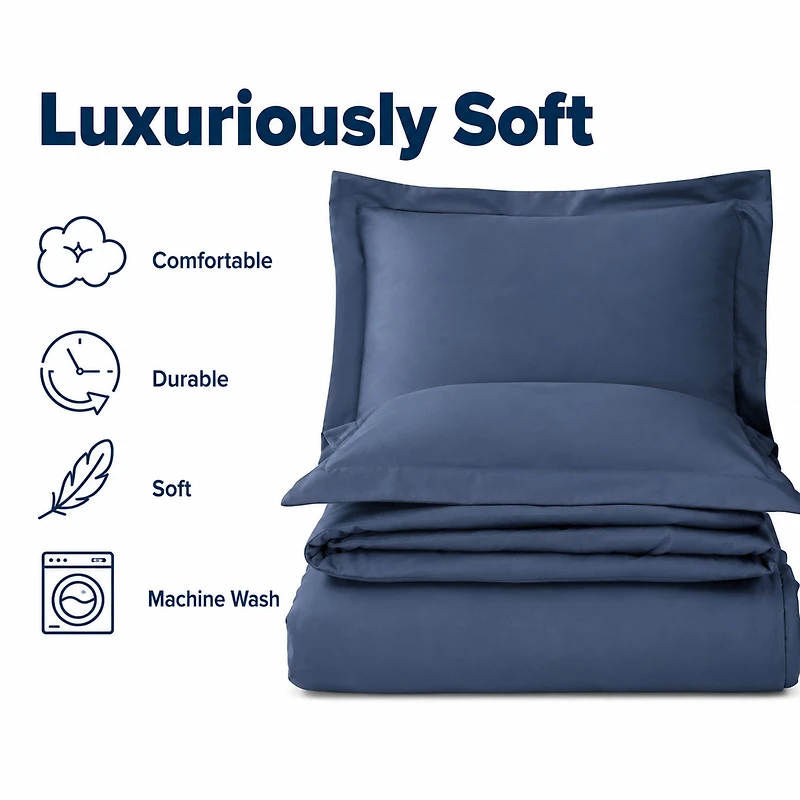 Swift Home Ensemble housse de couette unie ultra douce, Lit simple