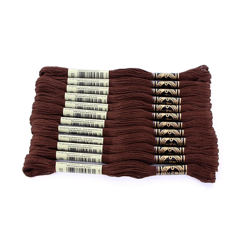 DMC 6-Strand Cotton Embroidery Floss, 8 m (8.7 yd), Brown