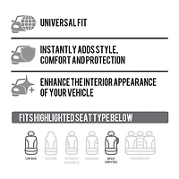 Auto Drive 1-Piece Red Carbon Front Seat Cover