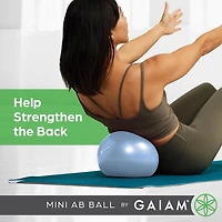 Balle Ab Mini Gaiam 8” (Bleu Ciel Transparent), Tous Niveaux de Fitness