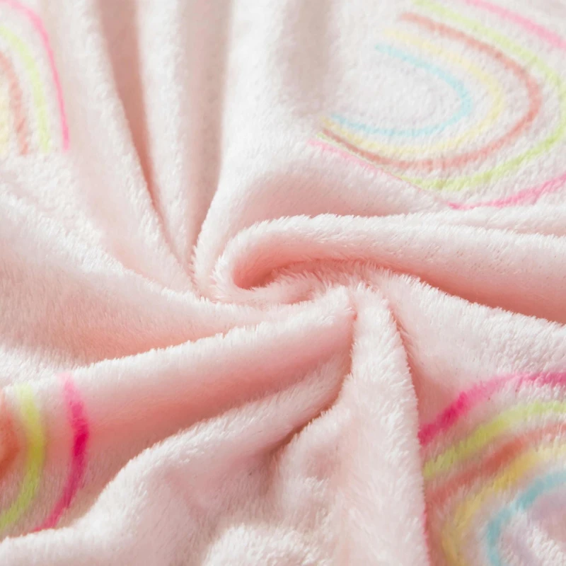 Mainstays Kids Plush Throw Blanket Rainbow