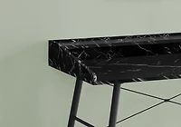 Monarch Specialties Computer Desk, Home Office, Laptop, Storage Shelves, 48"l, Work, Metal, Laminate, Black Marble Look, Contemporary, Modern