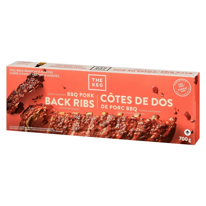 The Keg Pork back ribs Signature sauce BBQ, The Keg BBQ Pork Back Ribs 700g
