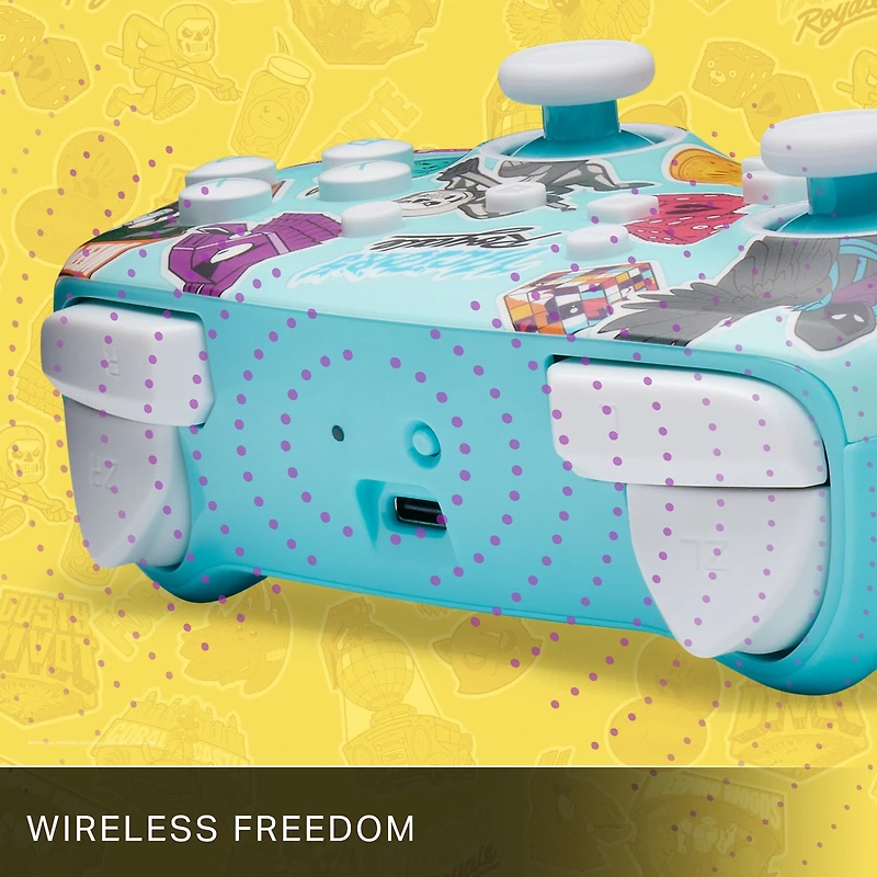PowerA Enhanced Wireless Controller for Nintendo Switch - Fortnite Sticker Mania