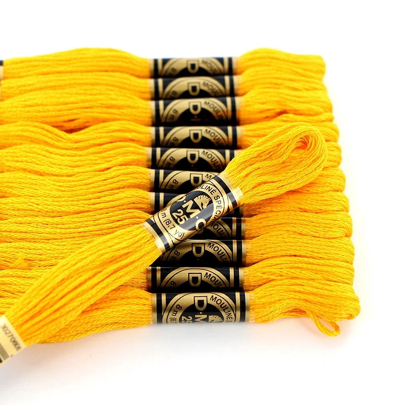 DMC Cotton 6-Strand Embroidery Floss 8 m (8.7 yd) Yellow