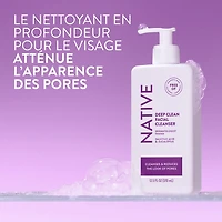Native Deep Cleansing Facial Cleanser, for oily to combination skin, Sulfate Free, with Salicylic Acid and Eucalyptus, Dermatologist Tested, 370mL
