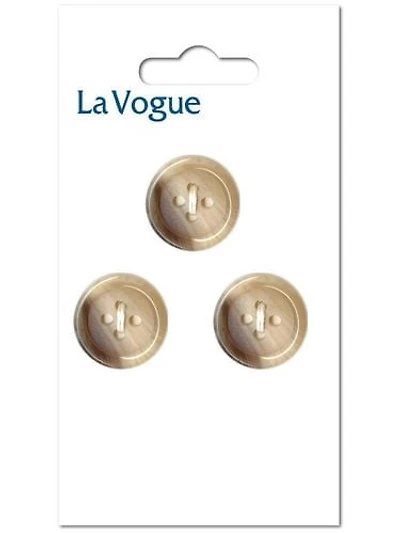 LA VOGUE 4-Hole bouton, Light beige, 20 mm (0.79 in)