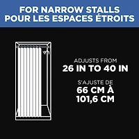 Mainstays Easy Up Adjustable Tension Shower Curtain Rod, No Tools Needed