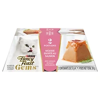 Fancy Feast Gems Mousse Paté with Salmon, Wet Cat Food, 57 g x 2