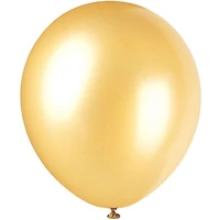 12" GOLD BALLOONS 8ct