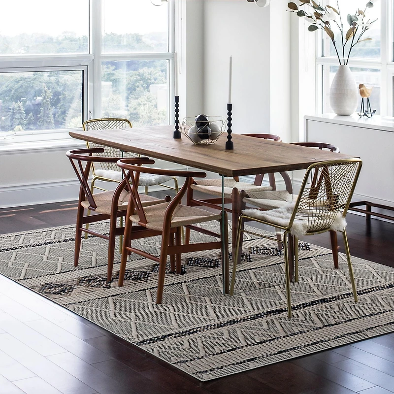 Mirage Novi Cream & Grey 8' x 10' Area Rug