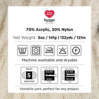 Red Heart® Hygge™ Yarn, Acrylic-Nylon #5 Bulky, 5oz/141g, 132 Yards