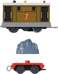 Thomas et ses amis Train jouet motorisé Locomotive Toby, wagon