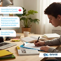 Bloc-notes en plastique Davis Group, pince à ressort, rouge, ensemble de 6
