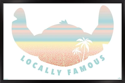 Disney Lilo and Stitch: Beach Vibes - Locally Famous Wall Poster, 14.725" x 22.375" Framed