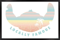 Disney Lilo and Stitch: Beach Vibes - Locally Famous Wall Poster, 14.725" x 22.375" Framed