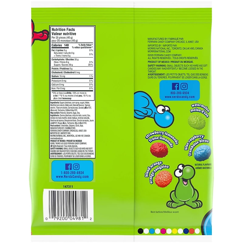 Bonbons Nerds Sure Gros crocquant et moelleux