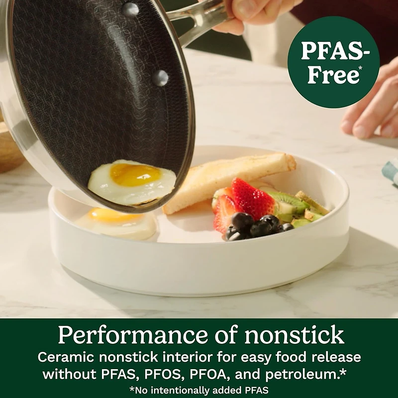 Cuisinart FusionPlus™ 6‑Piece Stainless Steel Non‑Stick Fry Pan Set, 8", 10", 12" Skillets with Lids, PFAS‑Free, Induction Ready Cookware (FPS‑6SSCRC)