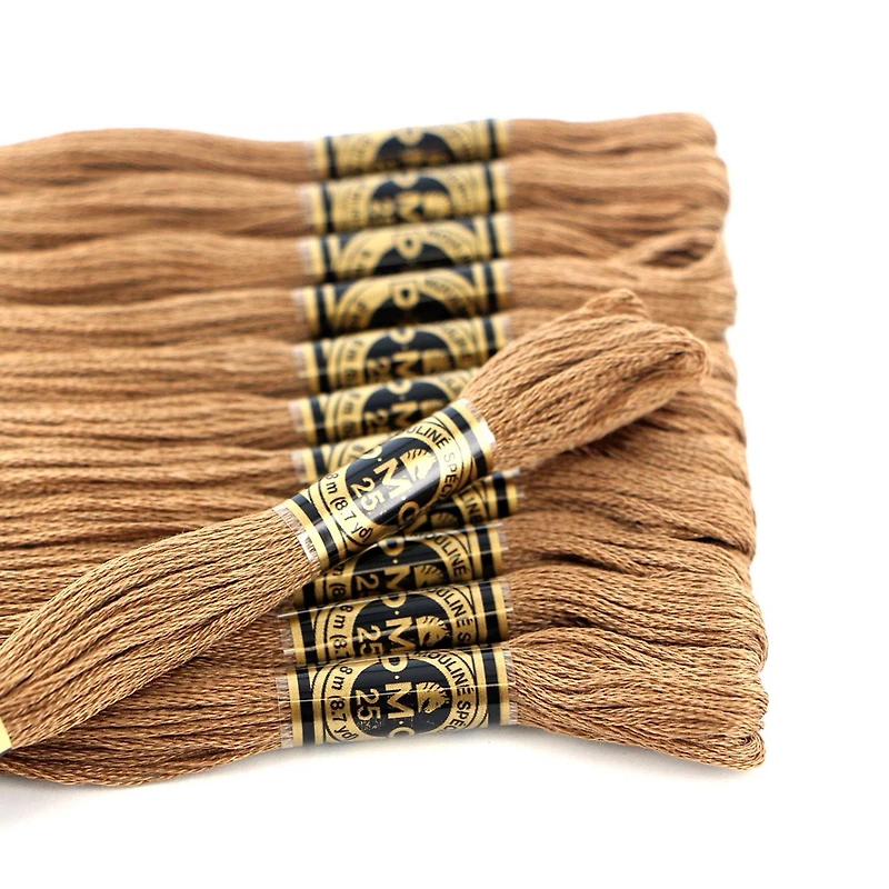 DMC 6-Strand Cotton Embroidery Floss, 8 m (8.7 yd), Brown