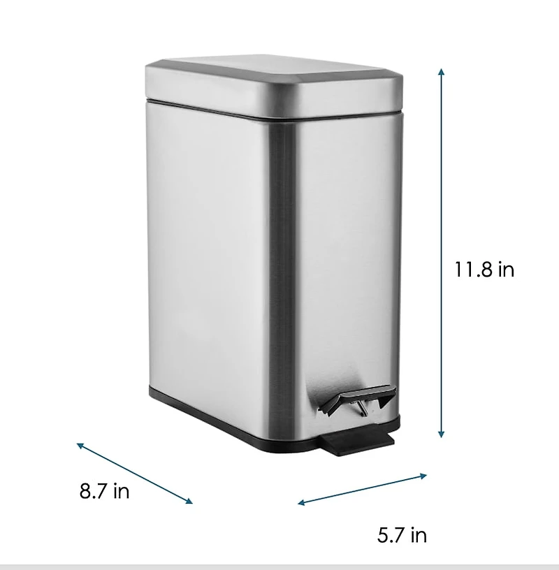 Mainstays Stainless Steel Step Bin 5L